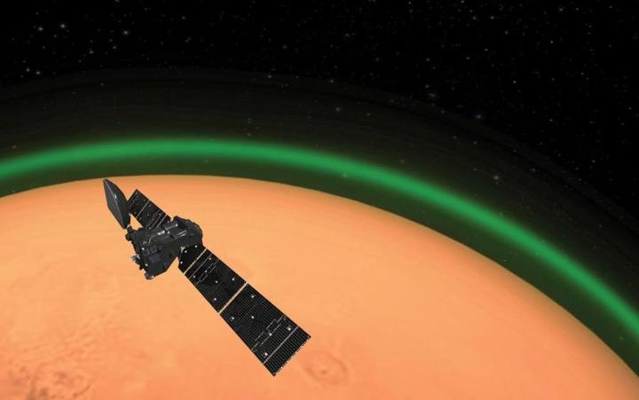火星の大気中に神秘的な緑の光が初めて見つかる ワールド 最新記事 ニューズウィーク日本版 オフィシャルサイト