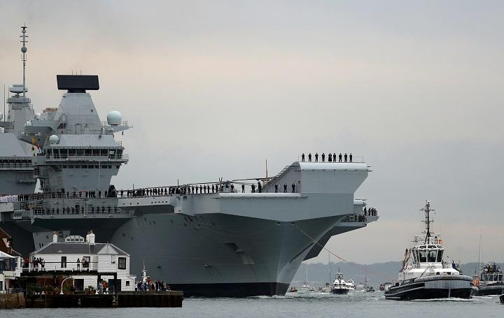 英海軍の空母クイーン・エリザベス（2017年）